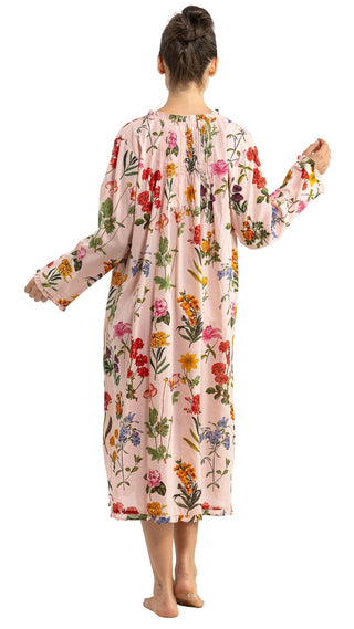 Secret Garden Long Sleeve Cotton Nightgown