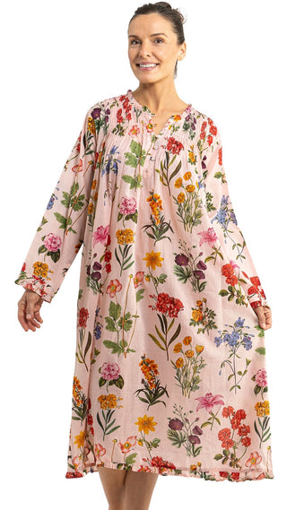 Secret Garden Long Sleeve Cotton Nightgown