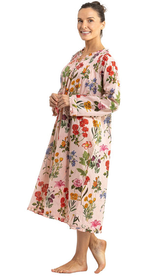 Secret Garden Long Sleeve Cotton Nightgown