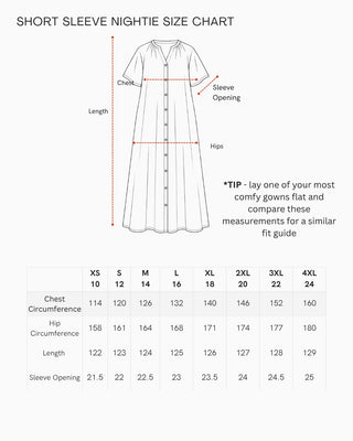 Marigold Short Sleeve Cotton Nightie