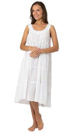 plus size cotton nightie on model