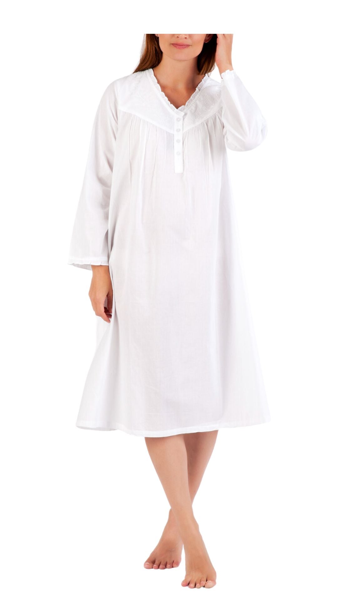 modern comfortable nighties and nightgowns white cotton