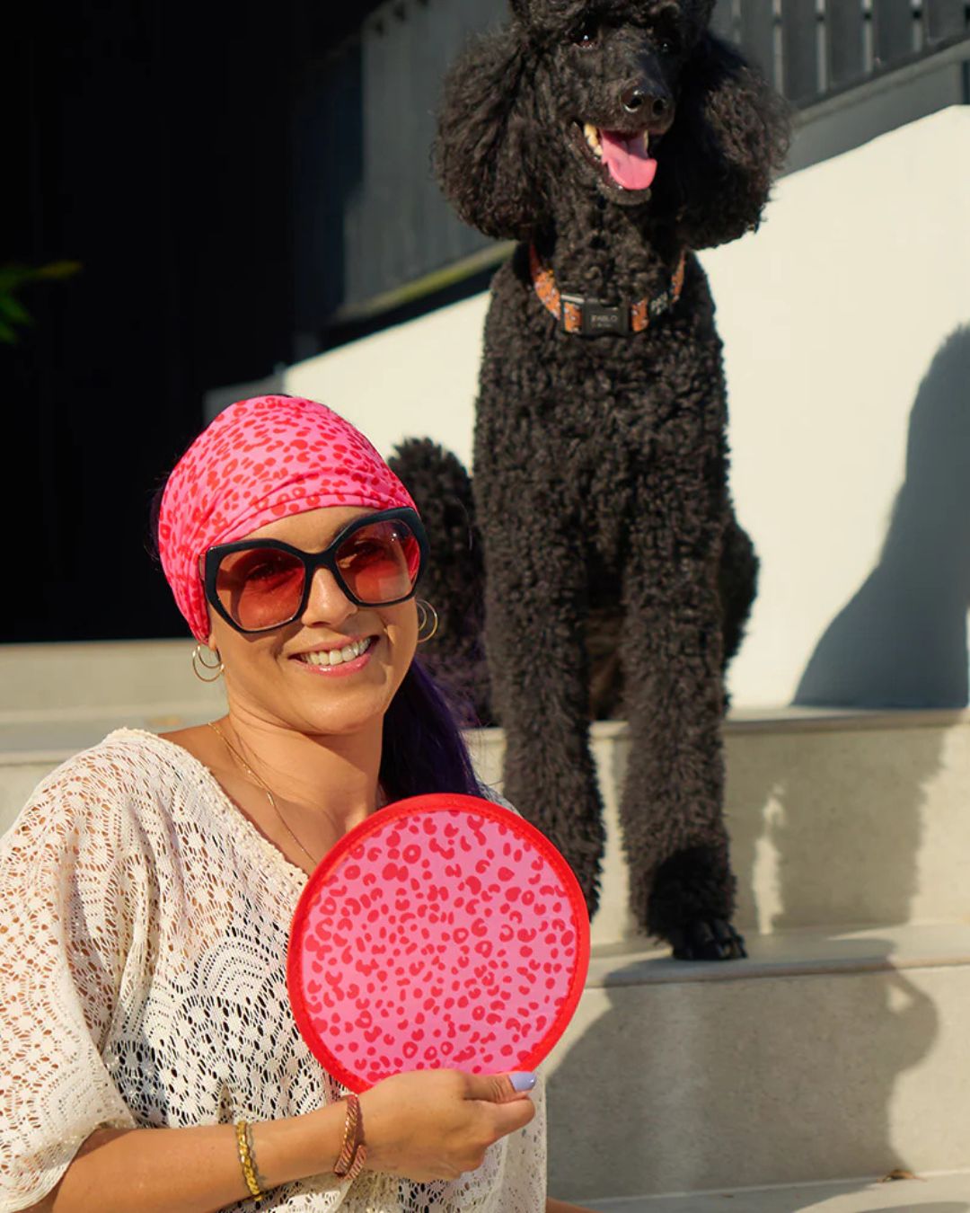 Pink Leopard Twist Fan