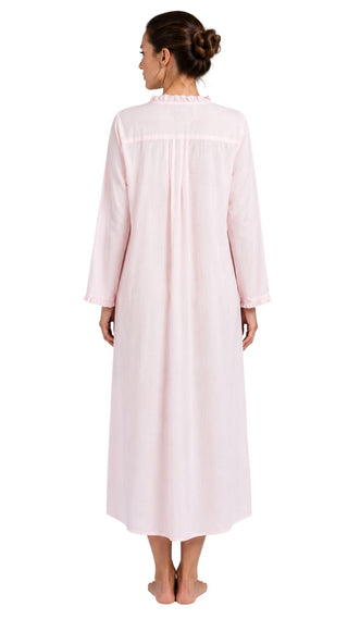 Victoria Long Sleeve Nightie - Pink