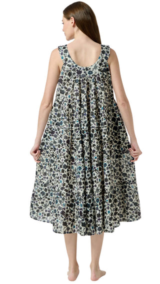 Back view of modern style cotton maxi dress nightie