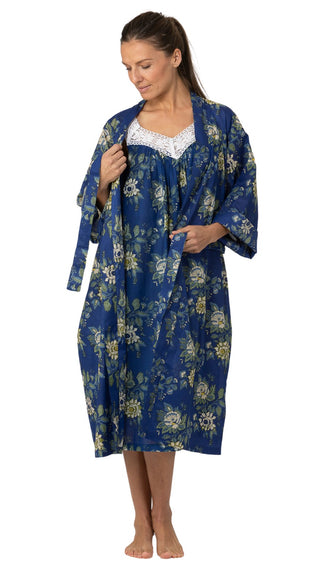 cotton nightie and dressing gown set