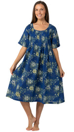 womens short sleeve floral nightdress