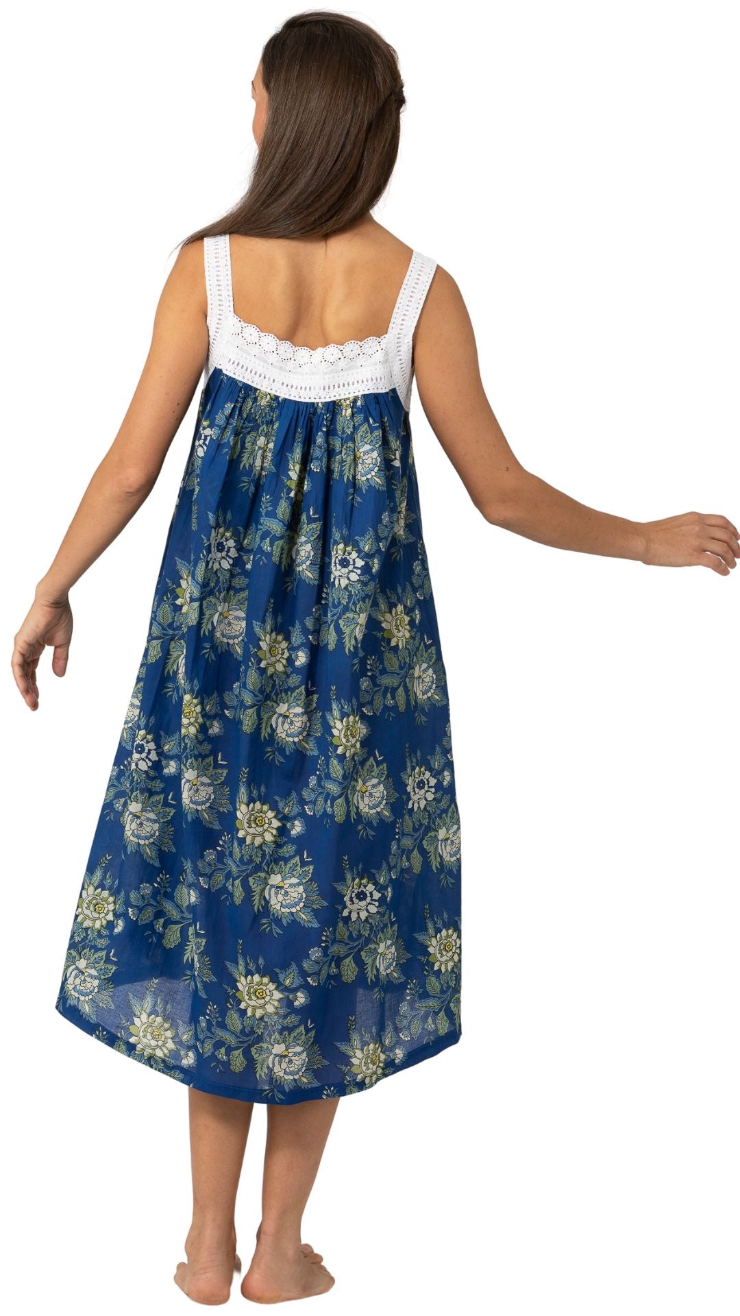 floral summer nightie australian made 100% cotton