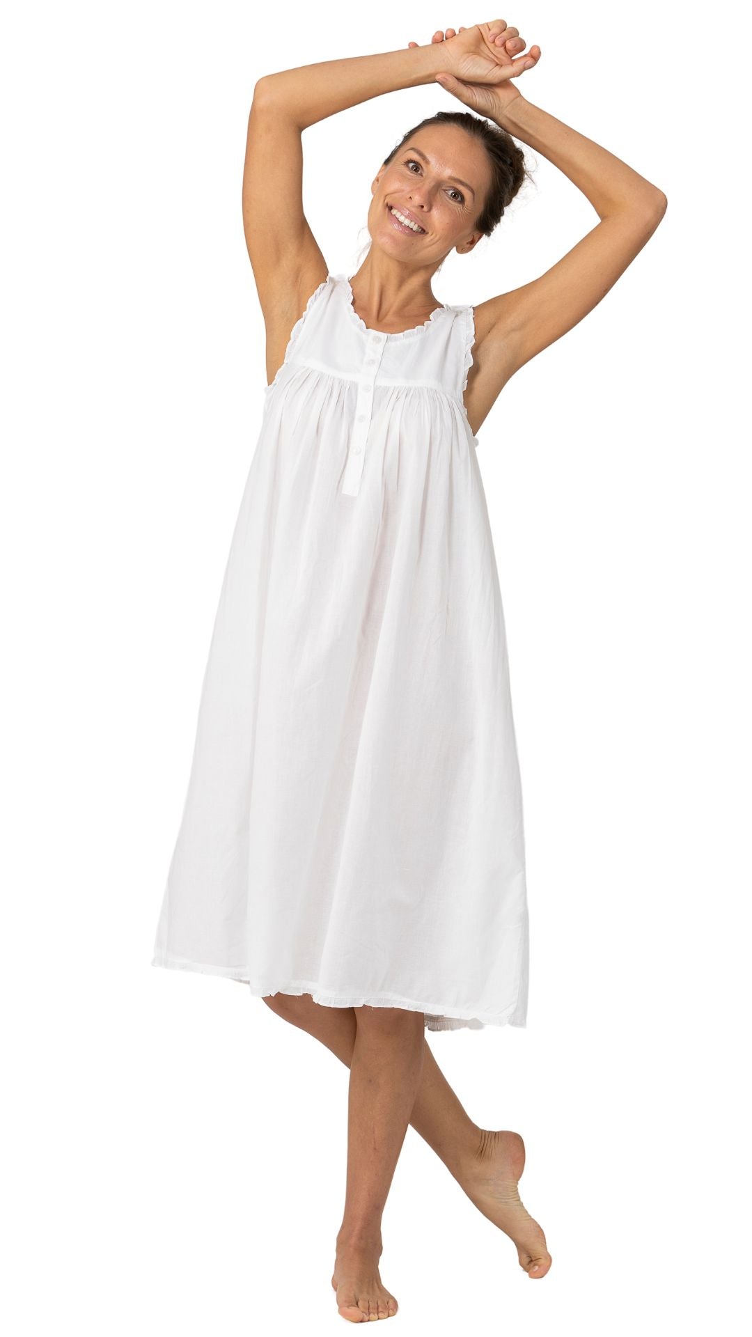 cooling night dress for women made from 100% cotton fabric