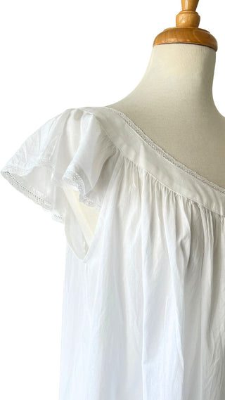 Frill sleeve white night dress