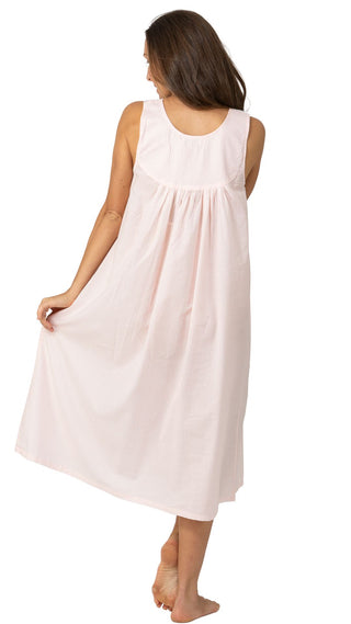 Pink Gingham V Neck Cotton Nightie