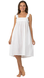 australian made white frill nightdress for women