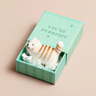 Mini Cat Purrfect Ceramic Charm